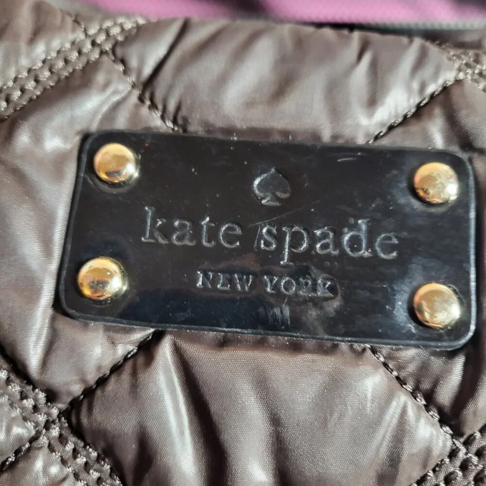 Kate Spade Brown Quilted Puffer Bag
